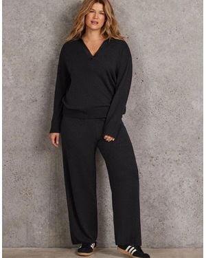 Live Unlimited London Knitted Trouser With Cashmere - Grey