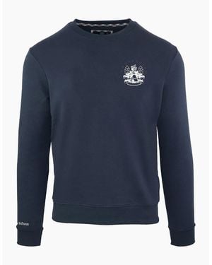 Aquascutum Crew Neck Long Sleeve Sweatshirt - Blue