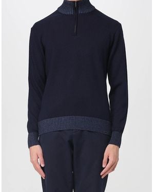 Paul & Shark Soft Cool Touch Wool Half-Zip Jumper - Blue