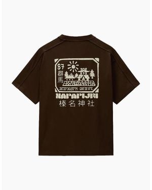 Napapijri S-Teza Puff Print T-Shirt - Brown