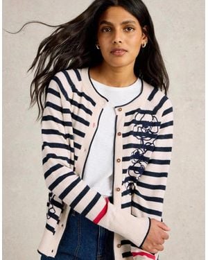 White Stuff Lulu Embroidered Cardi Multi - Multicolour