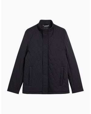 Ted Baker Zampa Quilted Funnel Jacket - Blue