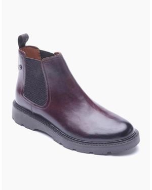 Base London London Echo Leather Washed Boots - Purple