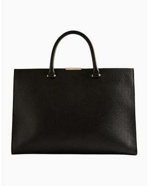 Ted Baker Rousaly Bar Detail Large Leather Tote - Black