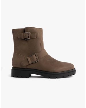TOMS Ionie Moto Ankle Boots - Brown