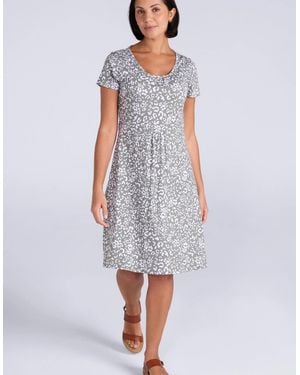 Mountain Warehouse Ladies Flora Denim Uv Protection Midi Dress - White