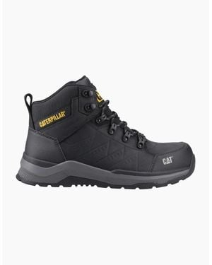 Caterpillar Inductor Leather Mid Cut Safety Boots - Black