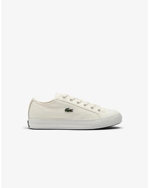 Lacoste Backcourt Canvas Low Trainers - White