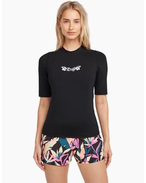 O'neill Sportswear Skins Short Sleeve Rash Vest - Black