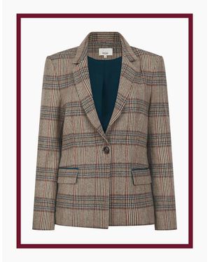 Nooki Design Michaela Check Blazer - White