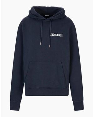 Jacquemus Logo Hooded Sweatshirt - Blue