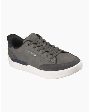 Skechers Verloma Radical Charcoal Synthetic Suede Trainers - Grey