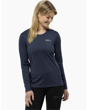 Jack Wolfskin Sky Thermal Long Sleeve T-Shirt - Blue