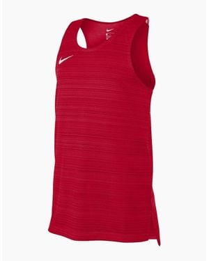 Nike Scoop Neck Sleeveless Jersey Singlet - Red