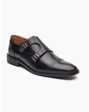 Base London London Henley Monk Leather Double Monk Shoes - Black