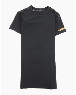 Emporio Armani Arm Tape Logo S/S T Shirt - Black