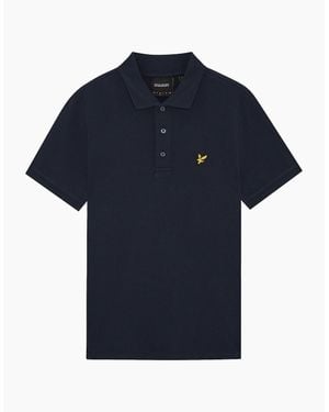 Lyle & Scott Lyle & Scott Popcorn Jacquard Polo Shirt - Blue