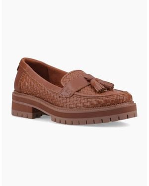 TOMS Cara Woven Amber Loafers - Brown
