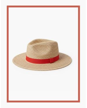 Nooki Design Mackenzie Raffia Fedora Hat - White