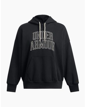 Under Armour Icon Hooded Neck Drop Shoulder Oversize Fit Top - Blue
