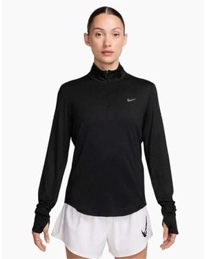 Nike Ladies Swift Quarter Zip Running Top - Black