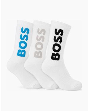 BOSS Boss 3 Pack Sport Socks - White