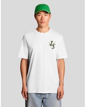 Lyle & Scott Botanical Graphic T-Shirt - White