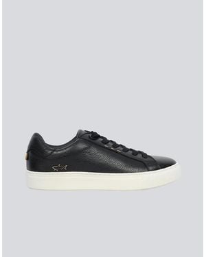 Paul & Shark Tumbled Leather Icon Trainers - Multicolour