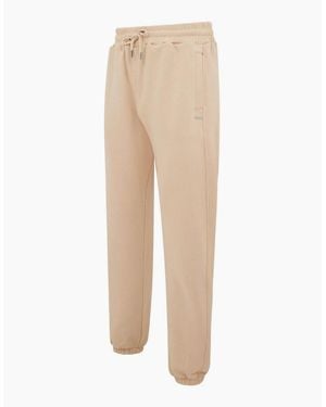 Mallet Closed Hem Fleece Joggers - Natural