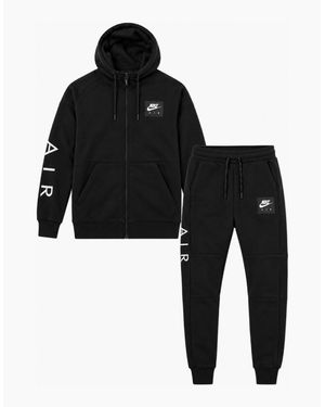 Nike Air Zip Through Tracksuit Full Set - Black