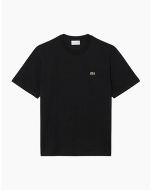Lacoste T Shirts Th7318 Classic Fit Crew Neck Short Sleeve Summer Tee - Black
