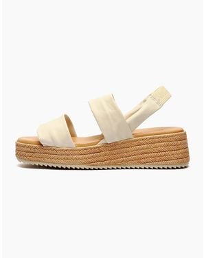 Hush Puppies Rachel Leather Wedge Sandals - White
