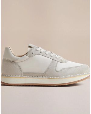 Hudson Jeans Nekomar Sand Suede Trainer - Natural