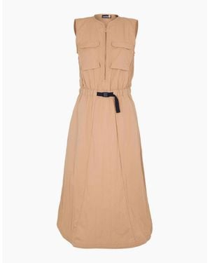Timberland Utility Crew Neck Sleeveless Midi Dress - Natural