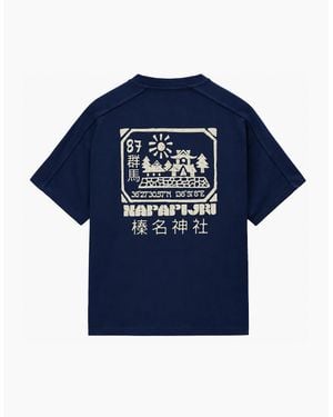Napapijri S-Teza Puff Print T-Shirt - Blue
