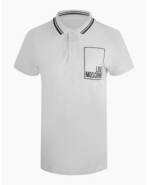 Love Moschino Small Box Logo Polo Shirt - White