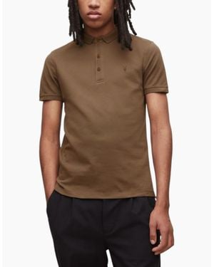 AllSaints All Saints Polo Shirt Reform Summer Tee - Brown