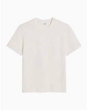 Ami Paris 'Ami De Coeur' Logo-Embossed Cotton T-Shirt - White