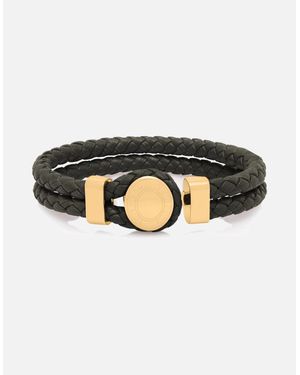 Tom Ford Leather Press Stud Bracelet - Black