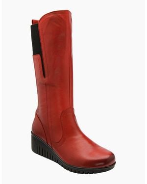 Lotus Fitzgerald Calf Boots - Red