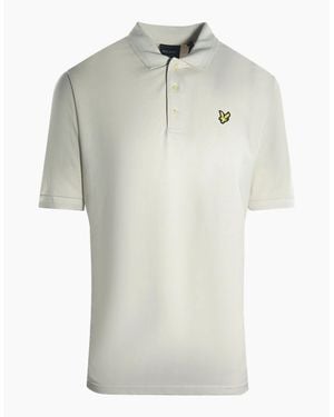 Lyle & Scott Lyle & Scott Textured Tipped Light Mist Polo Shirt - White