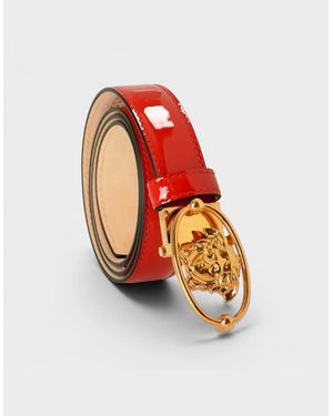 Versace Belt Patent Leather Medusa - Orange