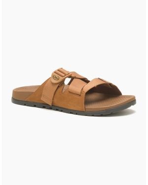 Chaco Lowdown Flatform Open Toe Slides - Brown