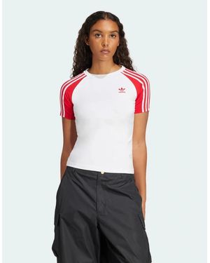 adidas Originals 3S Slim T-Shirt - White