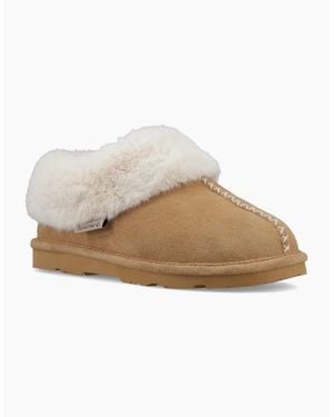 BEARPAW Bella Suede Coffee Slippers - Brown