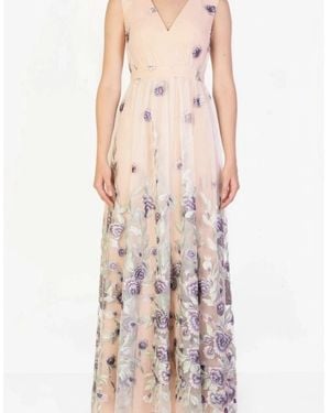 True Decadence V-Neck Sleeveless Maxi Gown - Natural