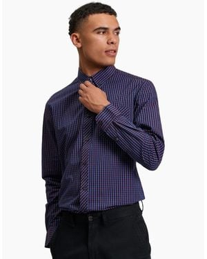 Ben Sherman Signature Gingham Long Sleeve Shirt - Blue