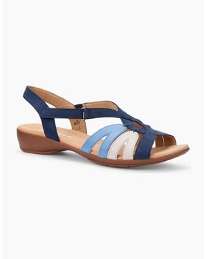 Hotter Flare Wide Fit Sandals - Blue
