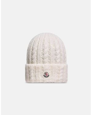 Moncler Archive Logo Hat - White