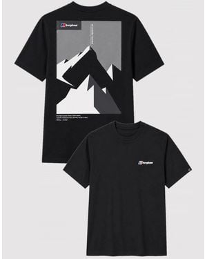 Berghaus Everest Landmark Mountain Ridge Graphic T Shirt - Black